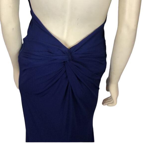 AG STUDIO Navy halter neck cutout back maxi dress size small - Picture 7 of 14